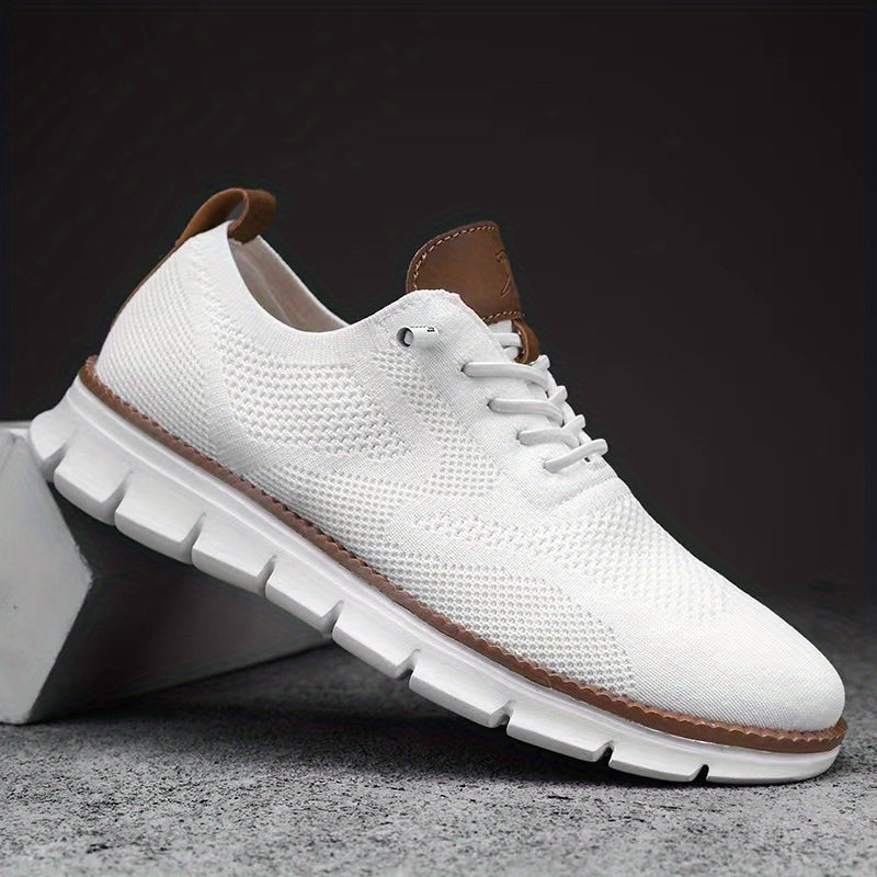 Men's Lightweight Breathable Sport Shoes Lace Up Comfy Mesh Sneakers