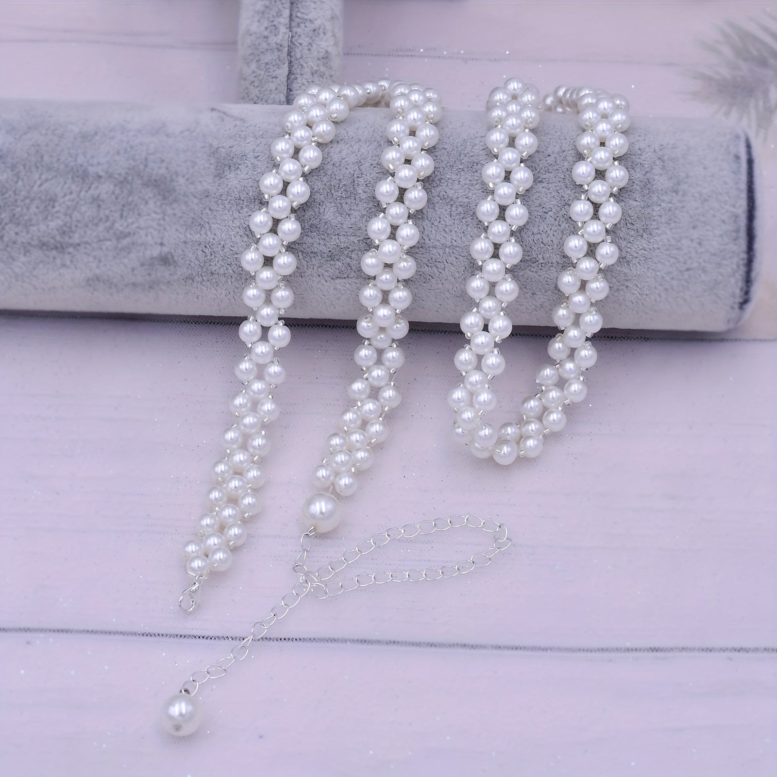 Pearl Beaded Bridal Sash for Wedding Dress