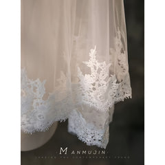 French Vintage Bridal Veil Headpiece for Wedding
