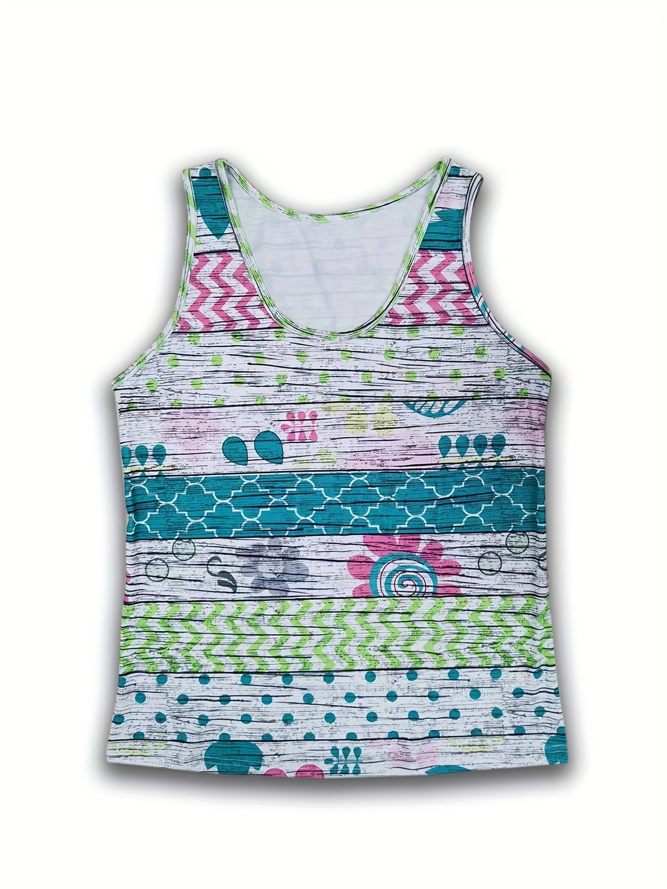 Scoop Neck Tank Top Casual Sleeveless Summer Tank Top Women's Clothing