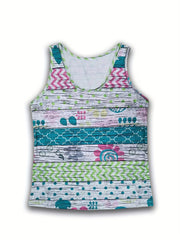 Scoop Neck Tank Top Casual Sleeveless Summer Tank Top Women's Clothing