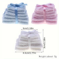 Mini Dollhouse Bath Towel Set Pink Hand Towels