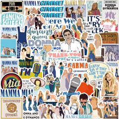 Classic Movie Themed Waterproof Stickers for Laptops, Water Bottles