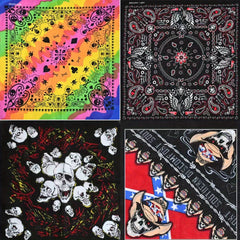 Hip Hop Skull Pattern Gradient Bandana Head Wrap