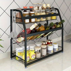 Stainless Steel Spice Rack 3 Tier Organizer for Kitchen Cabinet