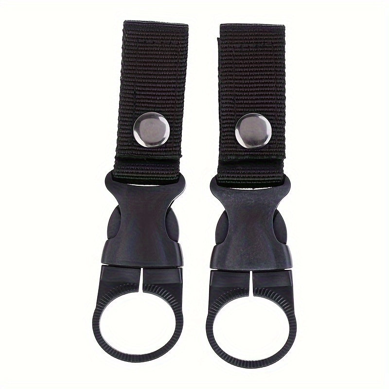 2pcs Backpack Water Bottle Hanging Hooks Fixed Strap