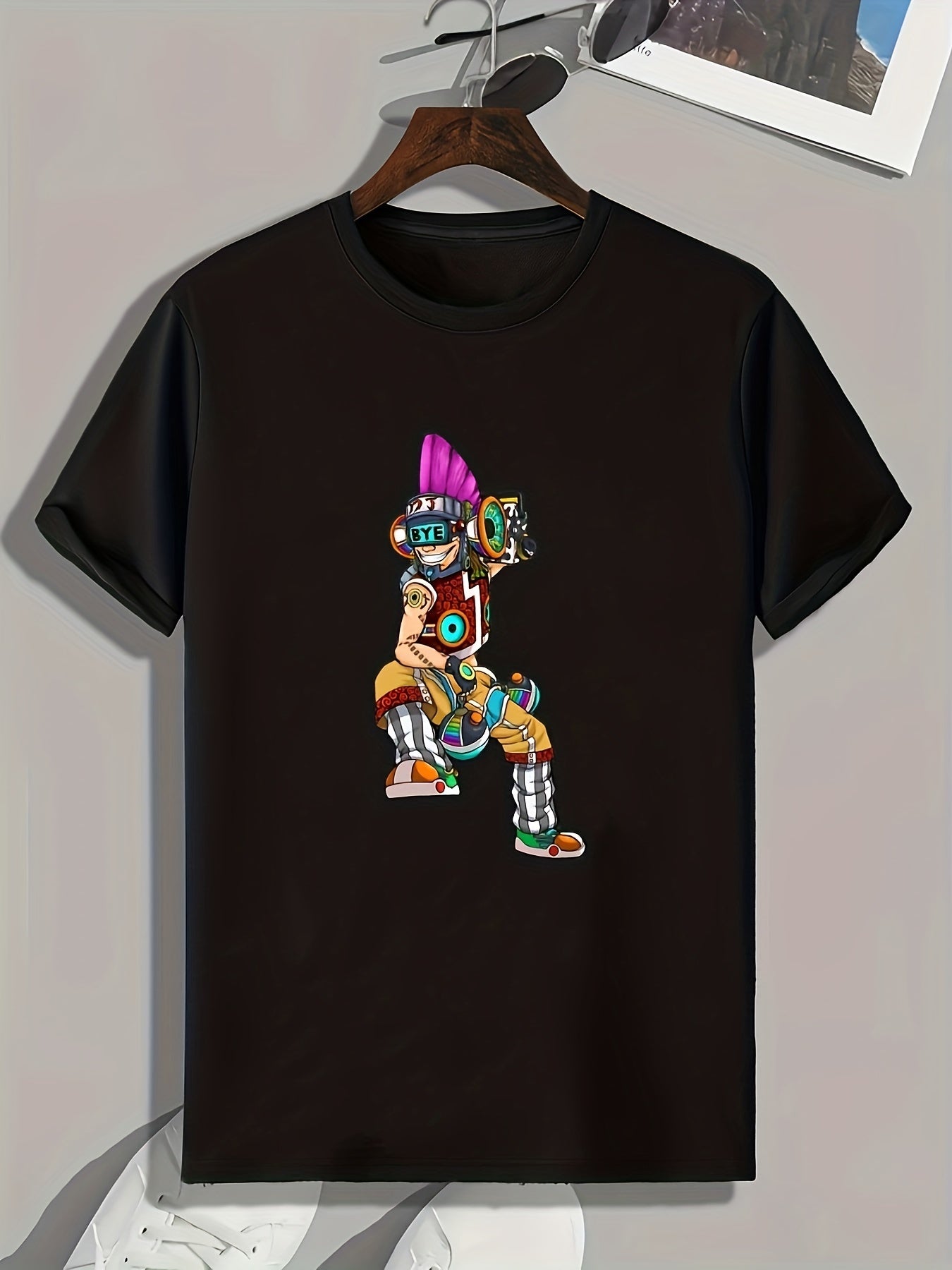Anime Print Men's Graphic T-shirt Casual Comfy Tees For Summer