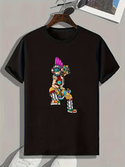 Anime Print Men's Graphic T-shirt Casual Comfy Tees For Summer