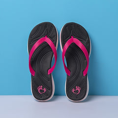Women's Soft Sole Flat Flip Flops Beach Slides Shoes Casual Outdoor Slippers