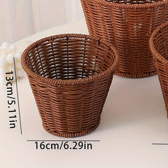 Rattan Woven Fruit Basket Storage Basket - Multifunctional