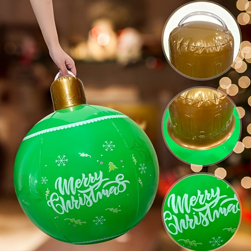1pc Inflatable Christmas Ball Yard Decoration Toy