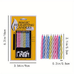 10pcs Magic Candles Birthday Holiday Party Pranks Toys