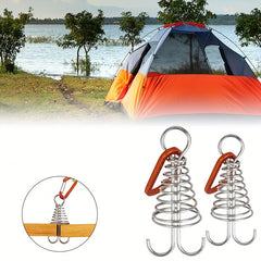 Adjustable Octopus Deck Pegs Windproof Deck Nail With Carabiner