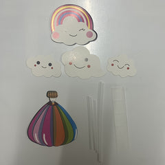 5pcs Colorful Hot Air Balloons Birthday Cake Decoration