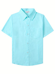 Boys Short Sleeve Button Down Shirt