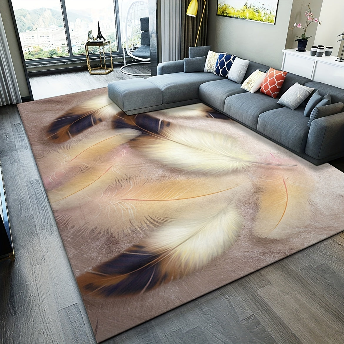 Anti-Fatigue Velvet Floor Mat Water Absorbing Non-Slip Machine Washable