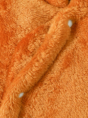 Baby Boys Bear Embroidered Fleece Jacket Hooded Winter Coat