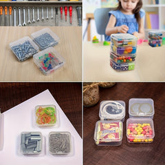 20pcs Small Plastic Boxes Mini Storage Containers Clear Beads Storage Containers