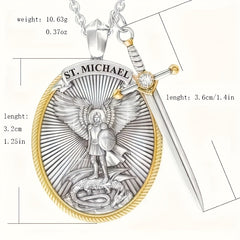 St. Michael Archangel Pendant Necklace Amulet Jewelry