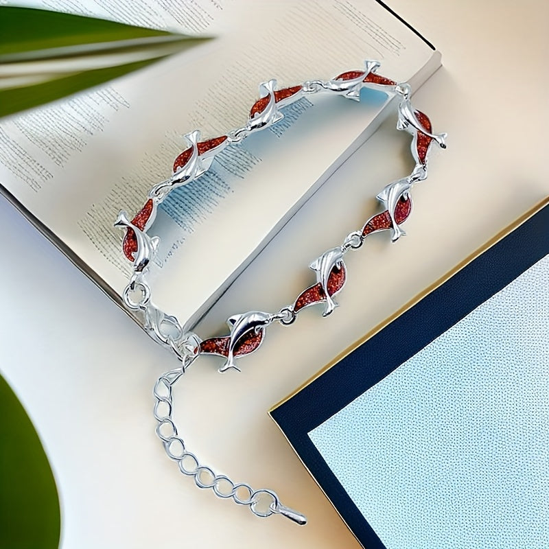 Dolphin Bracelet Retro Party Jewelry Christmas Holiday Birthday Gift