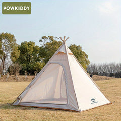 Portable Cotton Tent Outdoor Camping Pyramid Shaped Rainproof Canopy