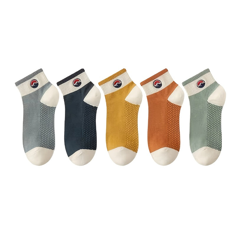 10 Pairs Men's Crew Socks Breathable Comfy Daily Wearing Sports Socks