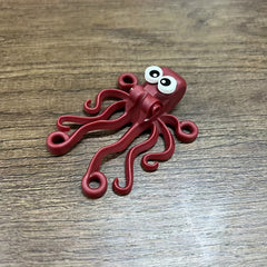 Red Octopus Building Block Model Accessory