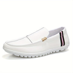 Men's Comfy PU Leather Loafer Slip On Shoes Spring Summer