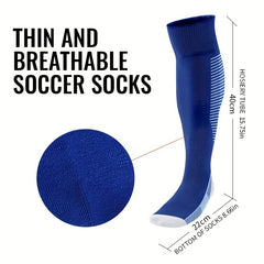 Men's Breathable Striped Knee High Soccer Socks