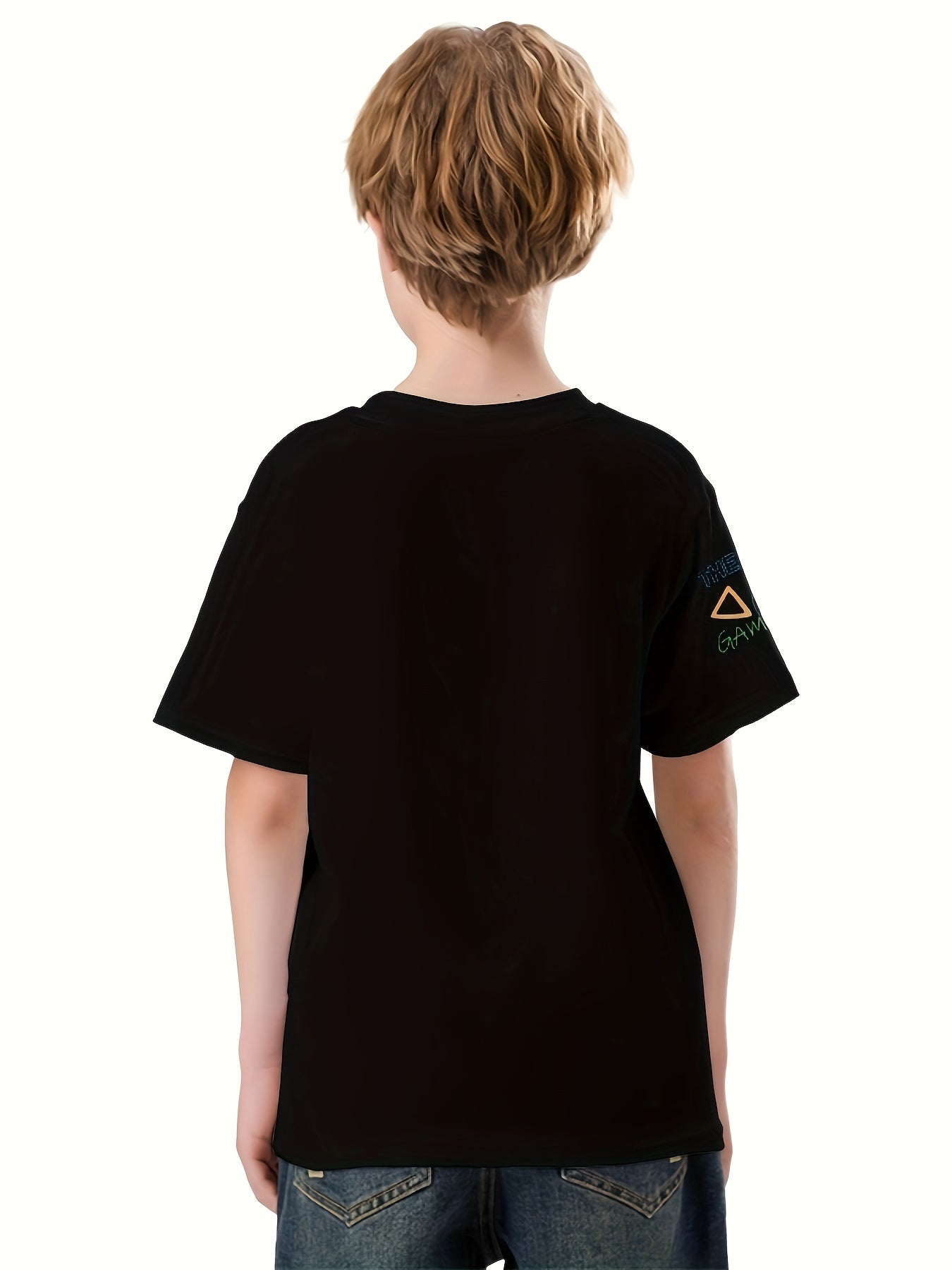 THE GAME Print Boy's T shirt Casual Short Sleeve Summer Outdoor Top