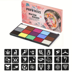 Skin-Friendly Face Paint Kit for Halloween Makeup