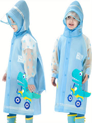 Girls Unicorn Graphic Hooded Raincoat - Gift