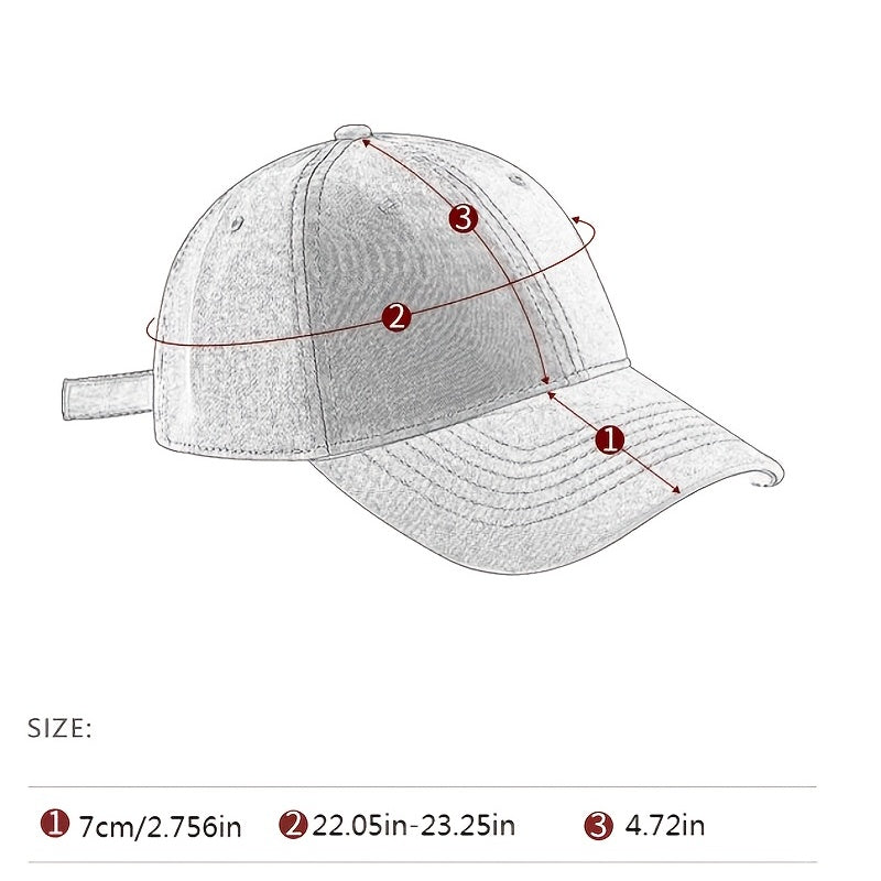 Men's Classic Solid Baseball Cap for Sports