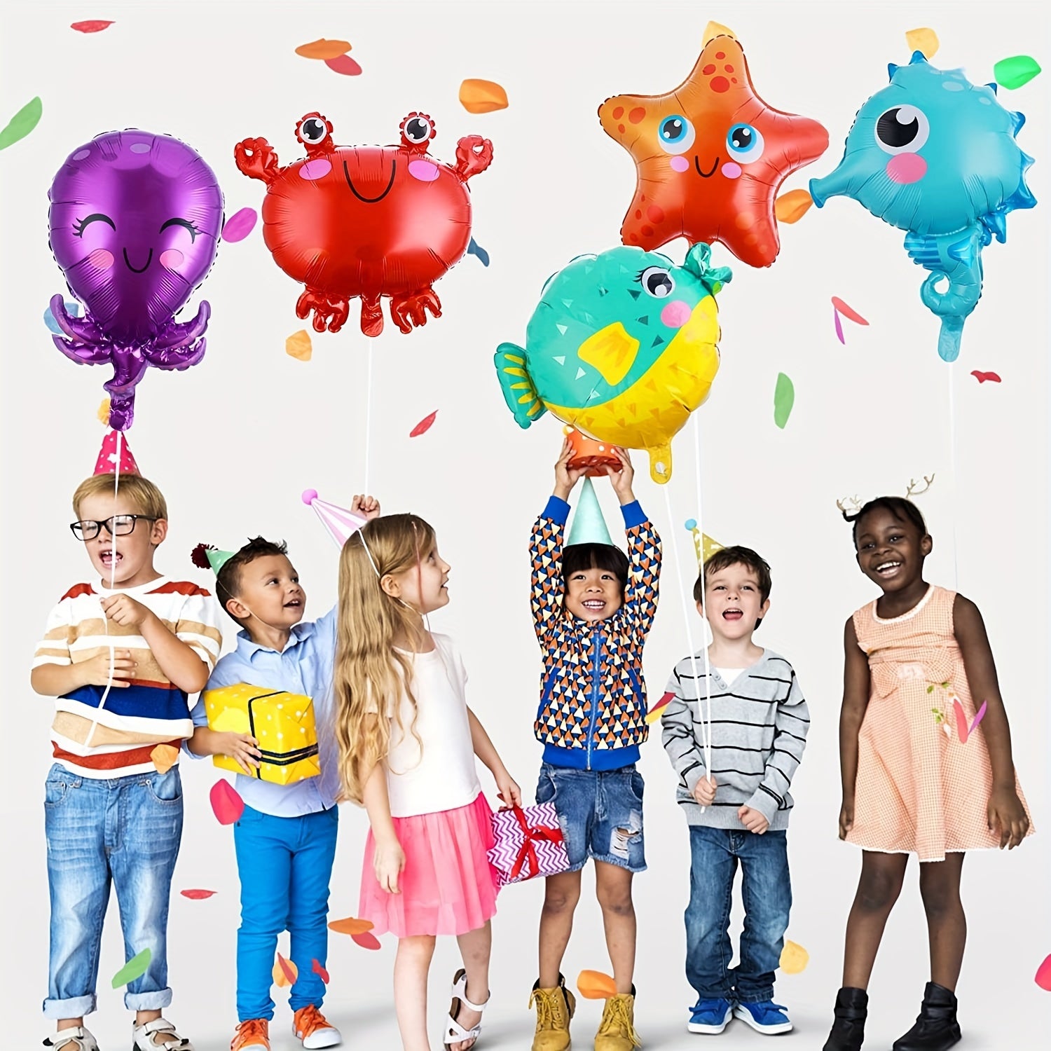 1pc Sea Animal Balloons Foil Mylar Balloons Baby Shower Themed Party Birthday