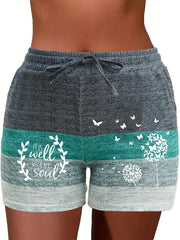 Dandelion Colorblock Drawstring Shorts for Spring & Summer