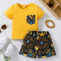 Boys' Casual T-shirt & Shorts Set for Summer