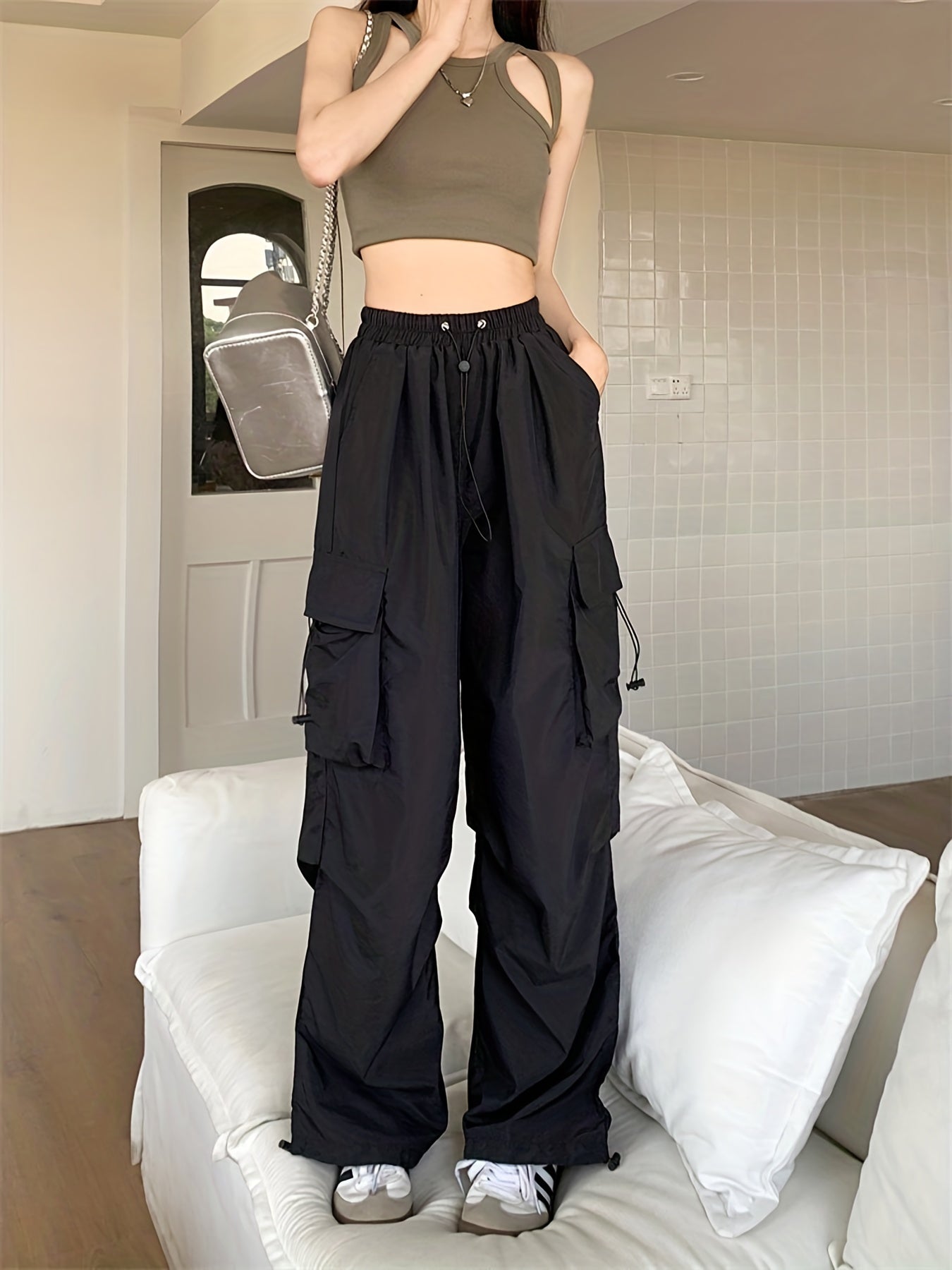Wide Leg Cargo Pants Spring & Summer Casual Pants