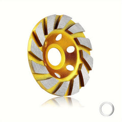 3pcs 10-16 Cm Turbo Diamond Grinding Cup Wheel 12 Segs Heavy Duty Grinder Yellow