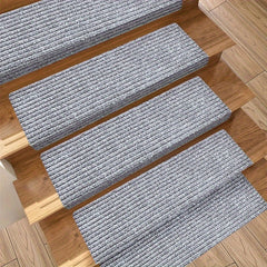 10pcs Bullnose Carpet Stair Treads Set Non Slip Washable Soft Skid Resistant