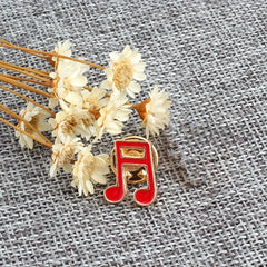 Music Note Brooch Stylish Pin for Clothing and Bags