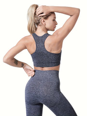 3Pcs Racer Back Sports Bra High Stretch Fitness Top