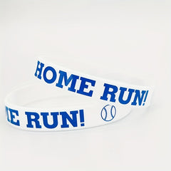 Baseball & Softball Silicone Bracelet - Home Run Play Ball Wristband