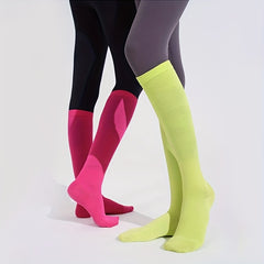 Candy Color Calf Socks for Cycling Running Women