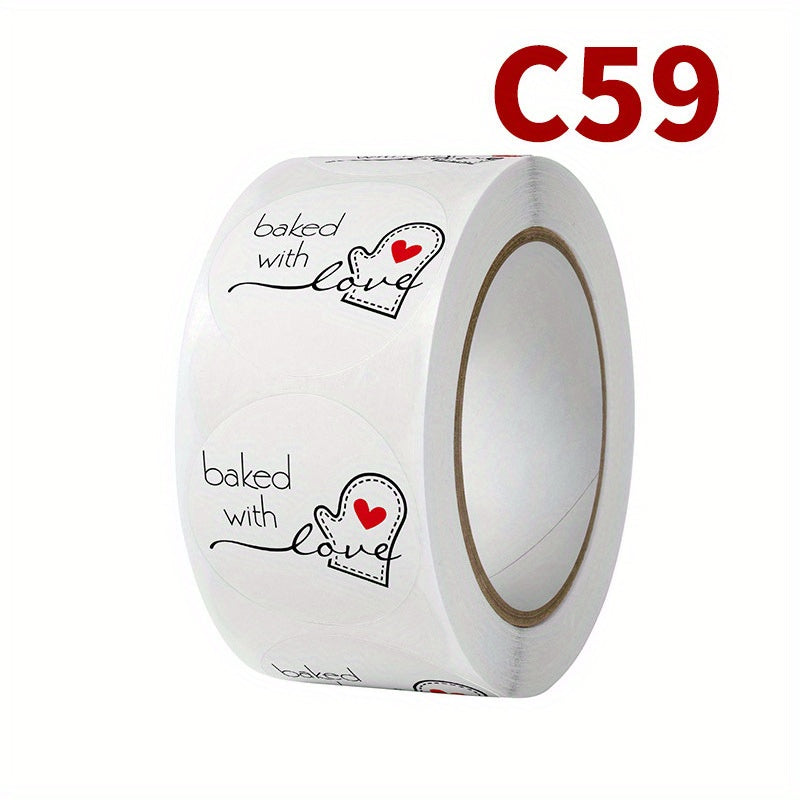 500 Thank You Stickers Baking Bread Cake Round Decorative Envelope Gift Label