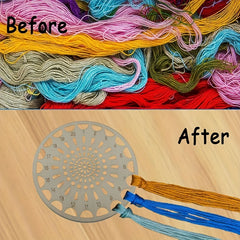 Wood Embroidery Floss Organizer Cross Stitch Thread Holder Storage Tools