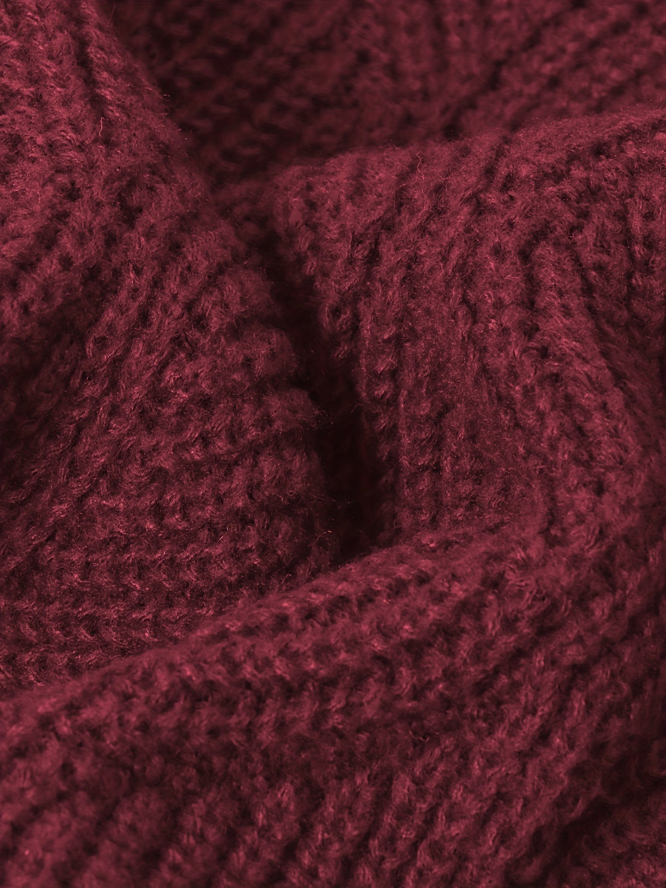 Solid Jacquard High Neck Jumper