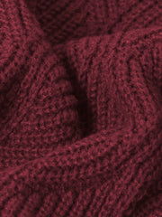 Solid Jacquard High Neck Jumper