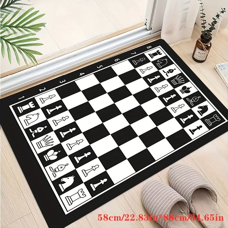 Large Chessboard Carpet Indoor Non Slip Floor Mat