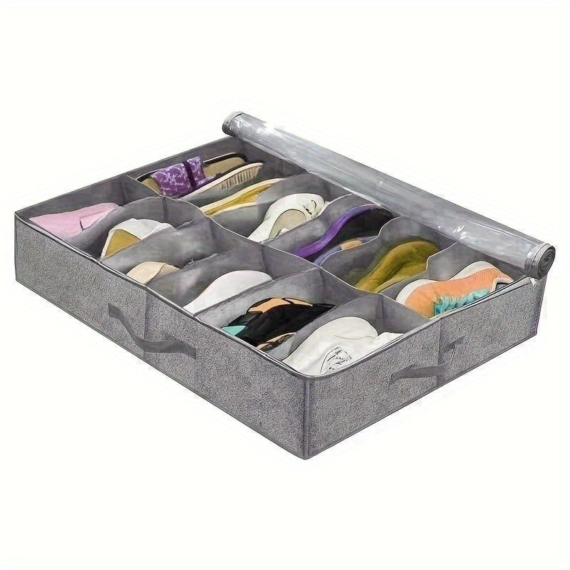 Geometric Pattern Underbed Shoes Bag Dustproof Organizer
