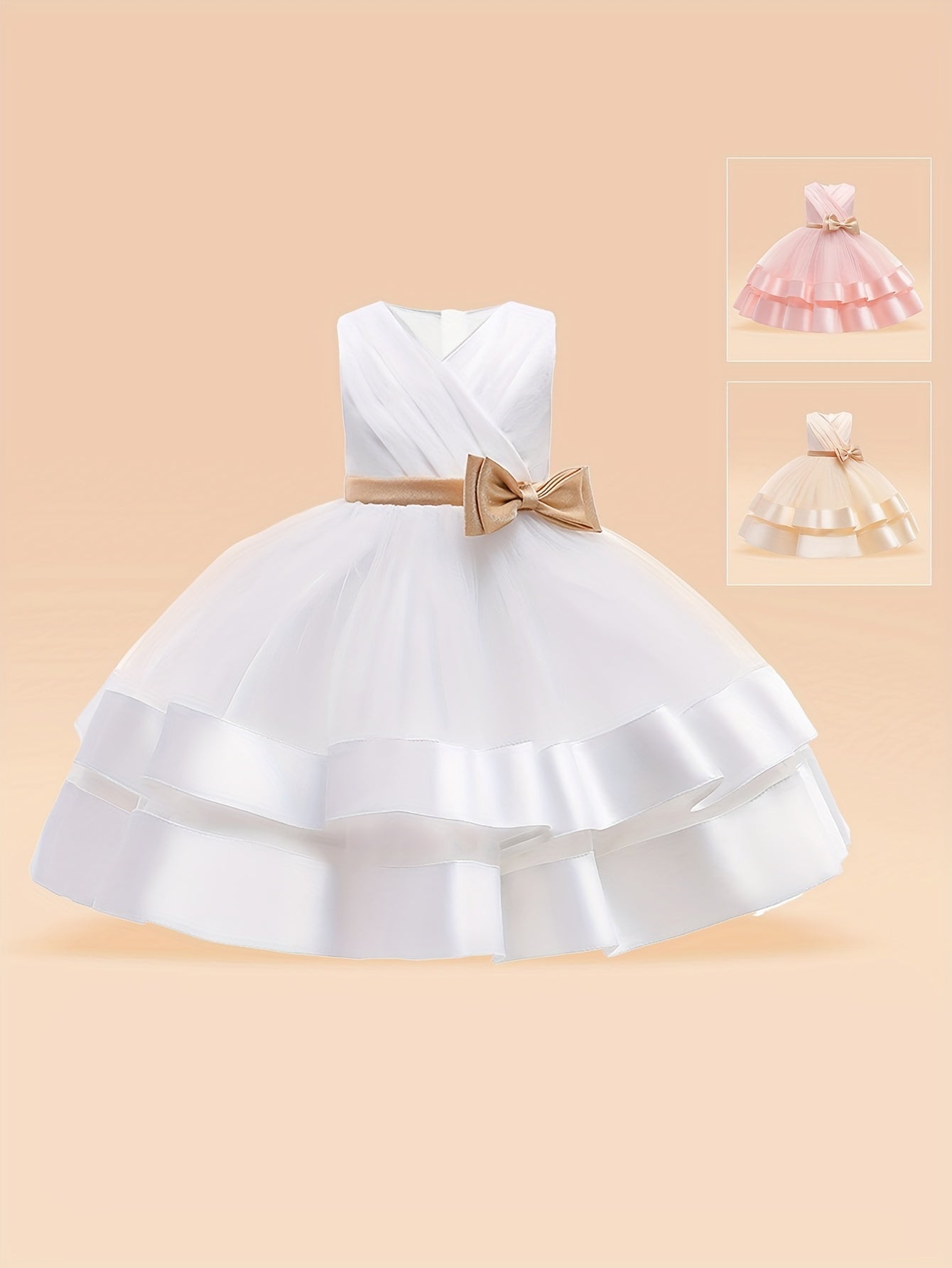 Toddler Girls Tutu Princess Dress Sleeveless Tulle Puffy Dress